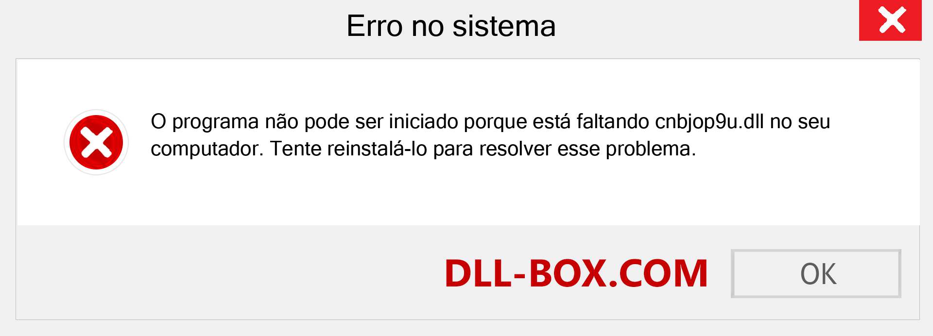 Arquivo cnbjop9u.dll ausente ?. Download para Windows 7, 8, 10 - Correção de erro ausente cnbjop9u dll no Windows, fotos, imagens